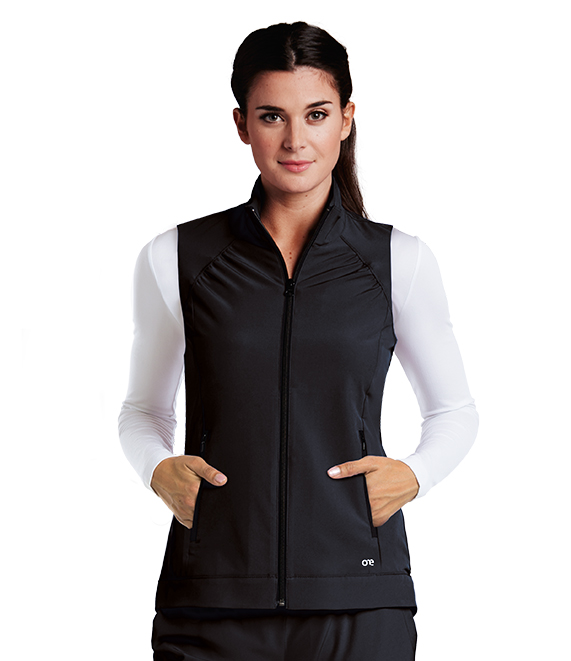 Download 2 Pocket Mock Neck Zipper Front Vest With Princess Seams ...